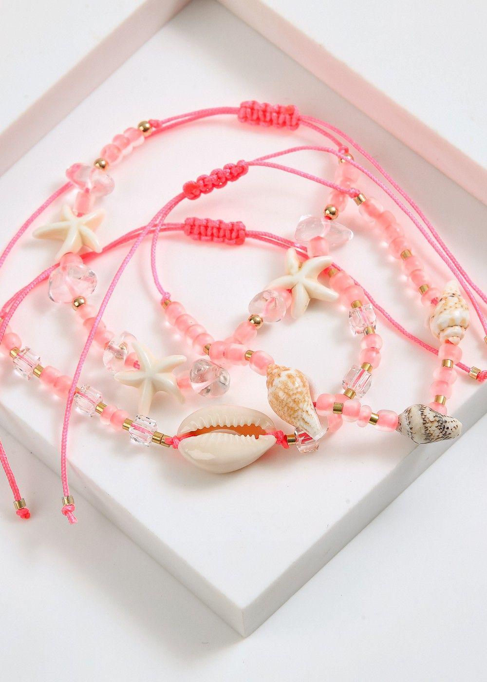 Set De Pulseras Narda Rosado I-D-0
