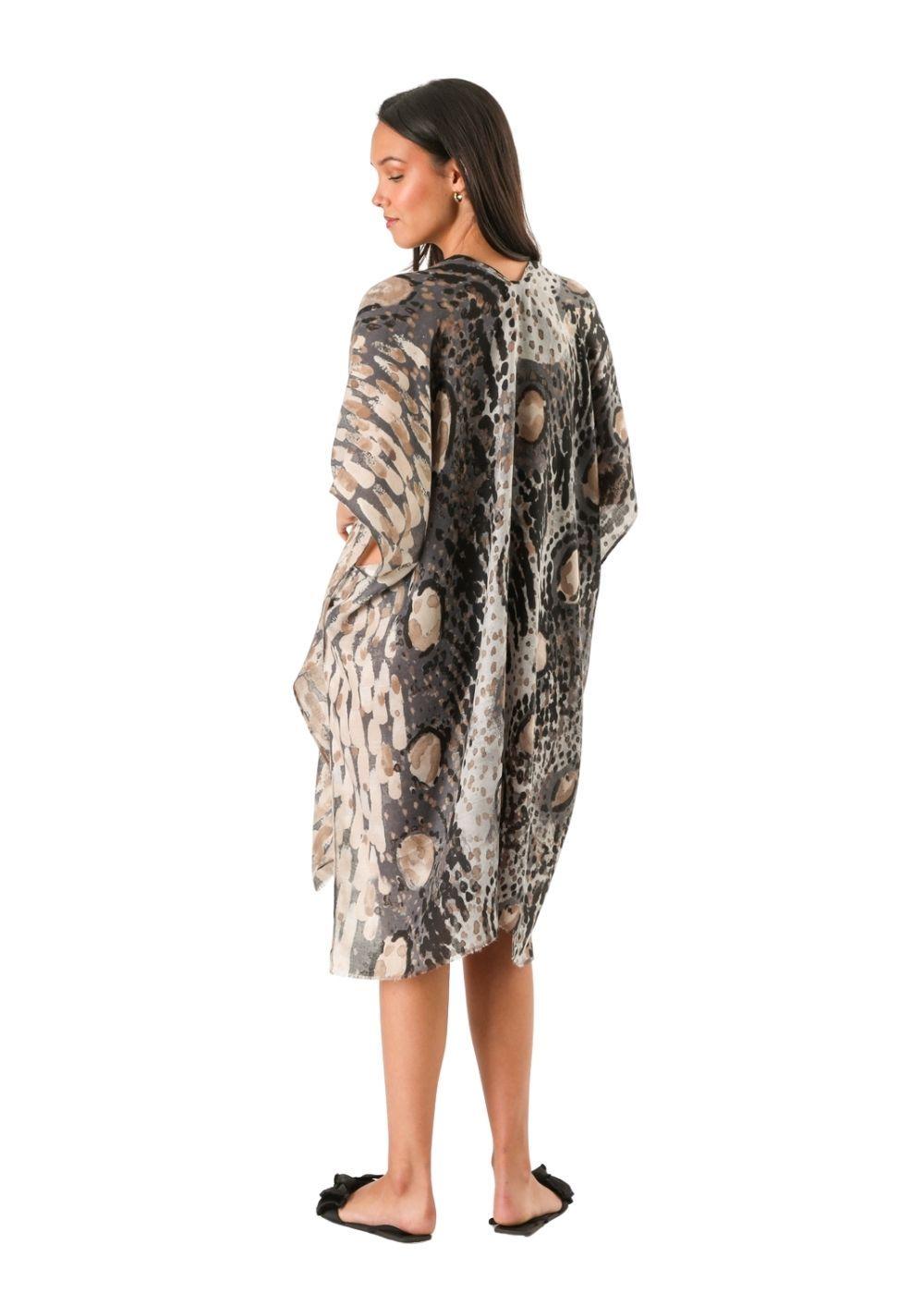 Kimono Abierto Grey Id-3