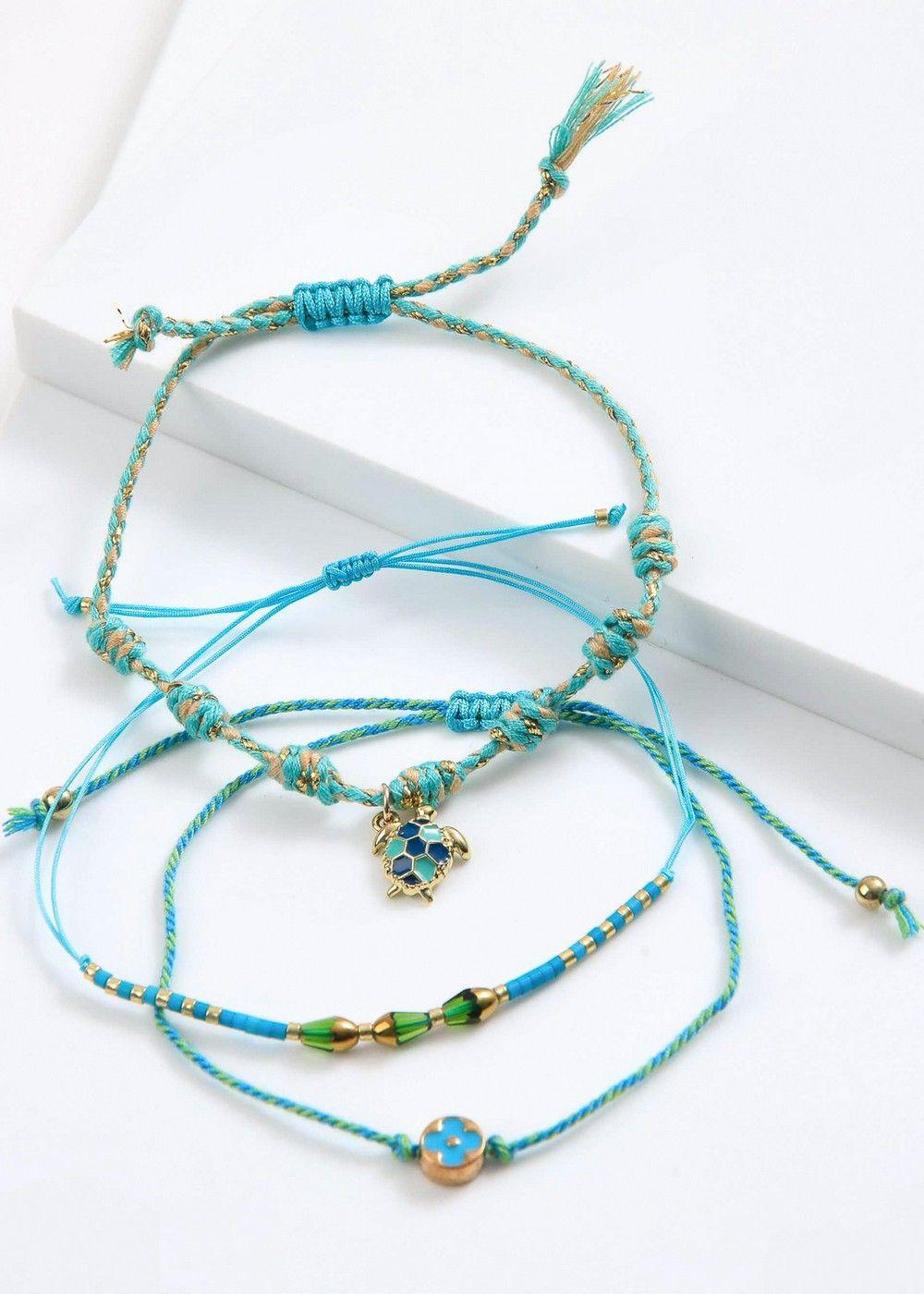 Set De Pulseras Renata Turquesa I-D-0