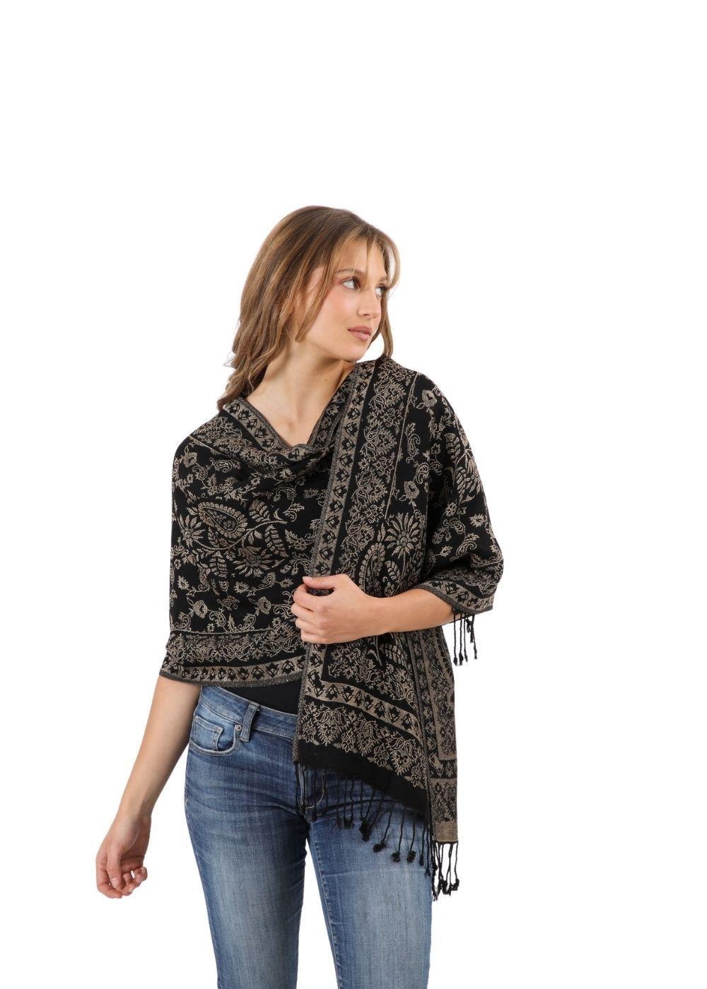 Pañuelo Jacquard Haide Negro Humana-2
