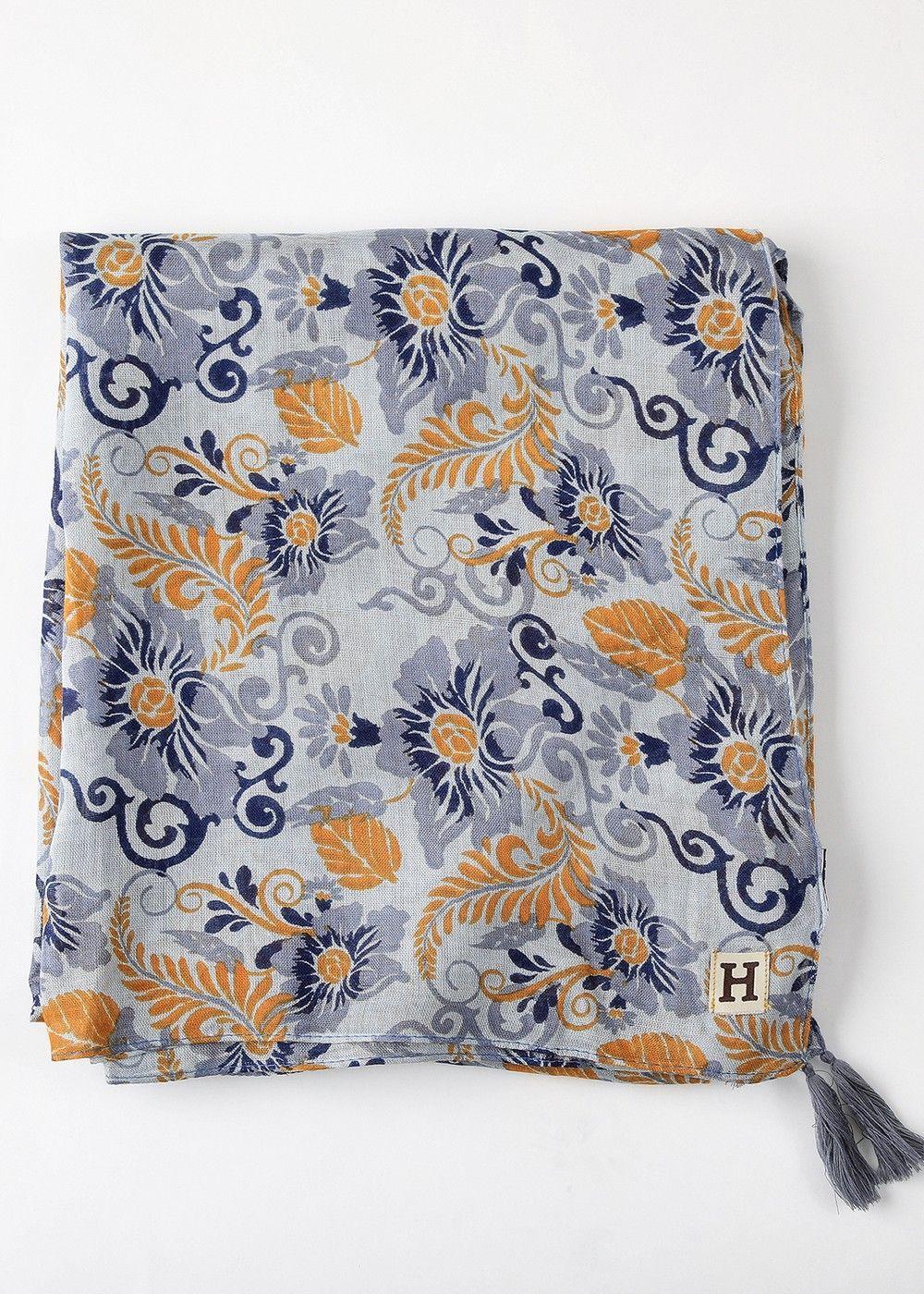Pañuelo Estampado Cuno Celeste Humana-0