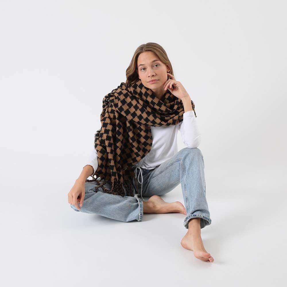 Manta Invierno Rombos Café Humana-0