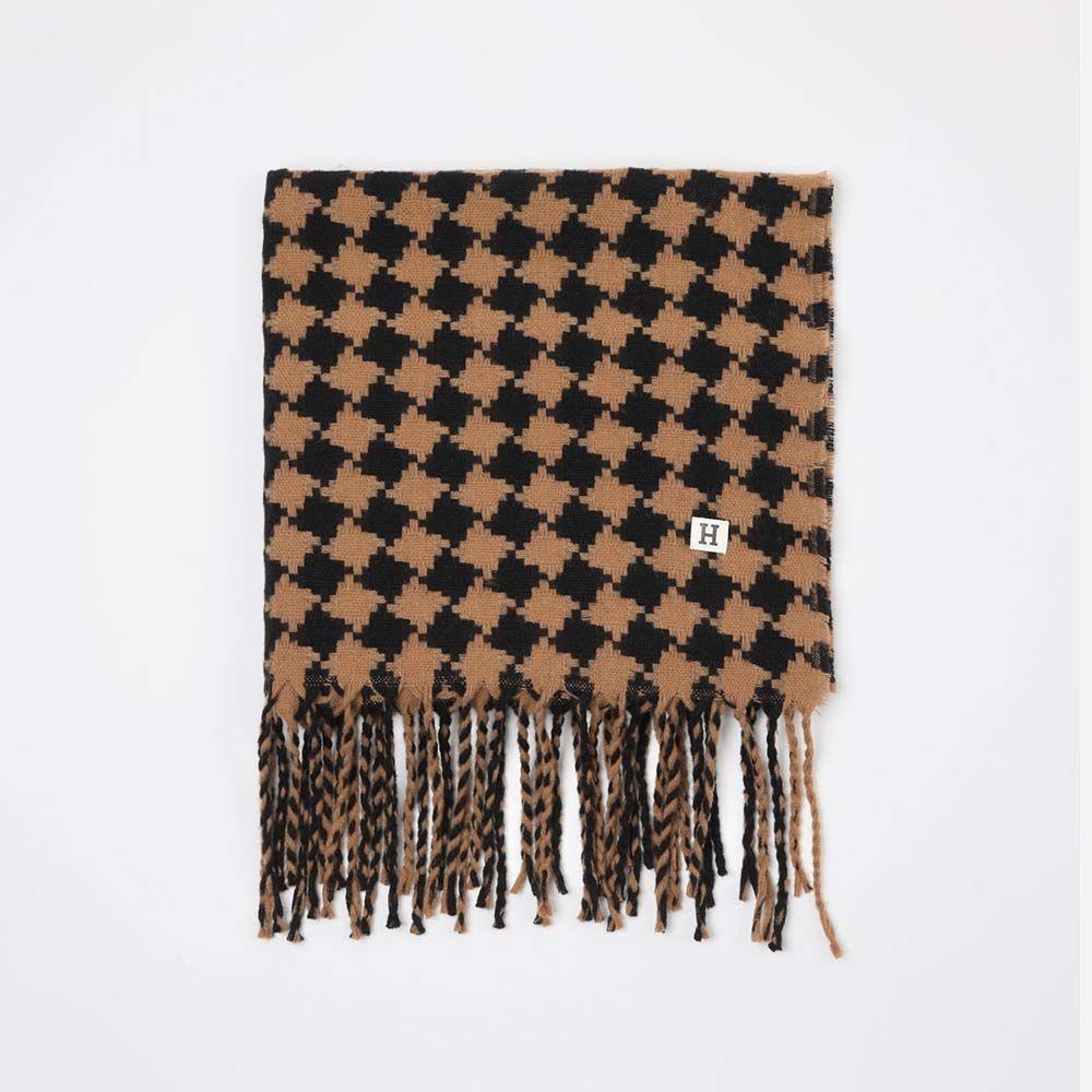 Manta Invierno Rombos Café Humana-1