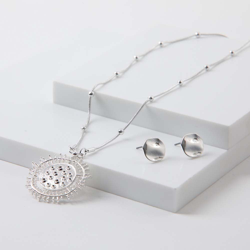 Collar Set Tarifa Plateado i-D-0