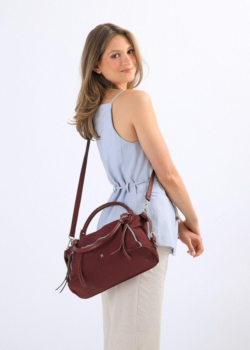 Cartera Cruzada Mini Vittoria Burgundy Humana-4