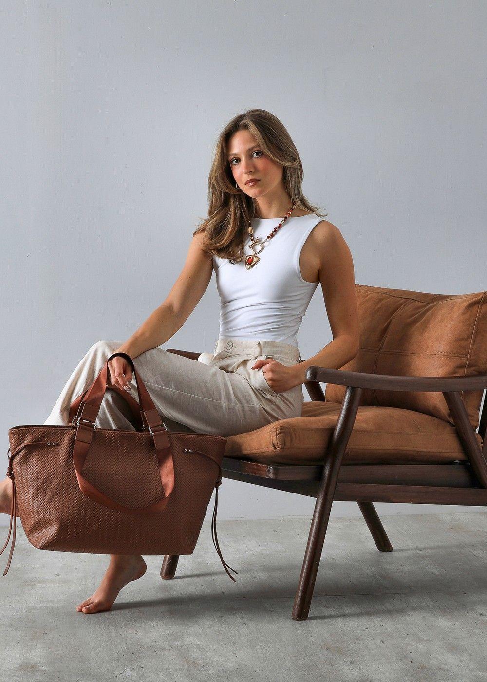 Cartera Tote Keyra Beige Humana-4