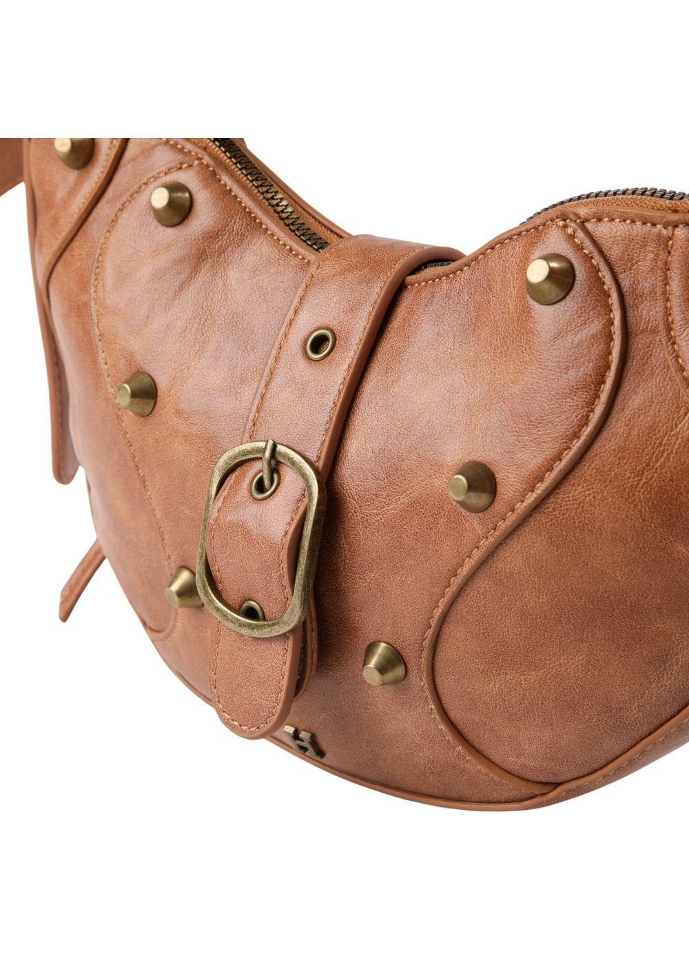 Cartera Hombro Ecocuero Candy Camel Humana-3