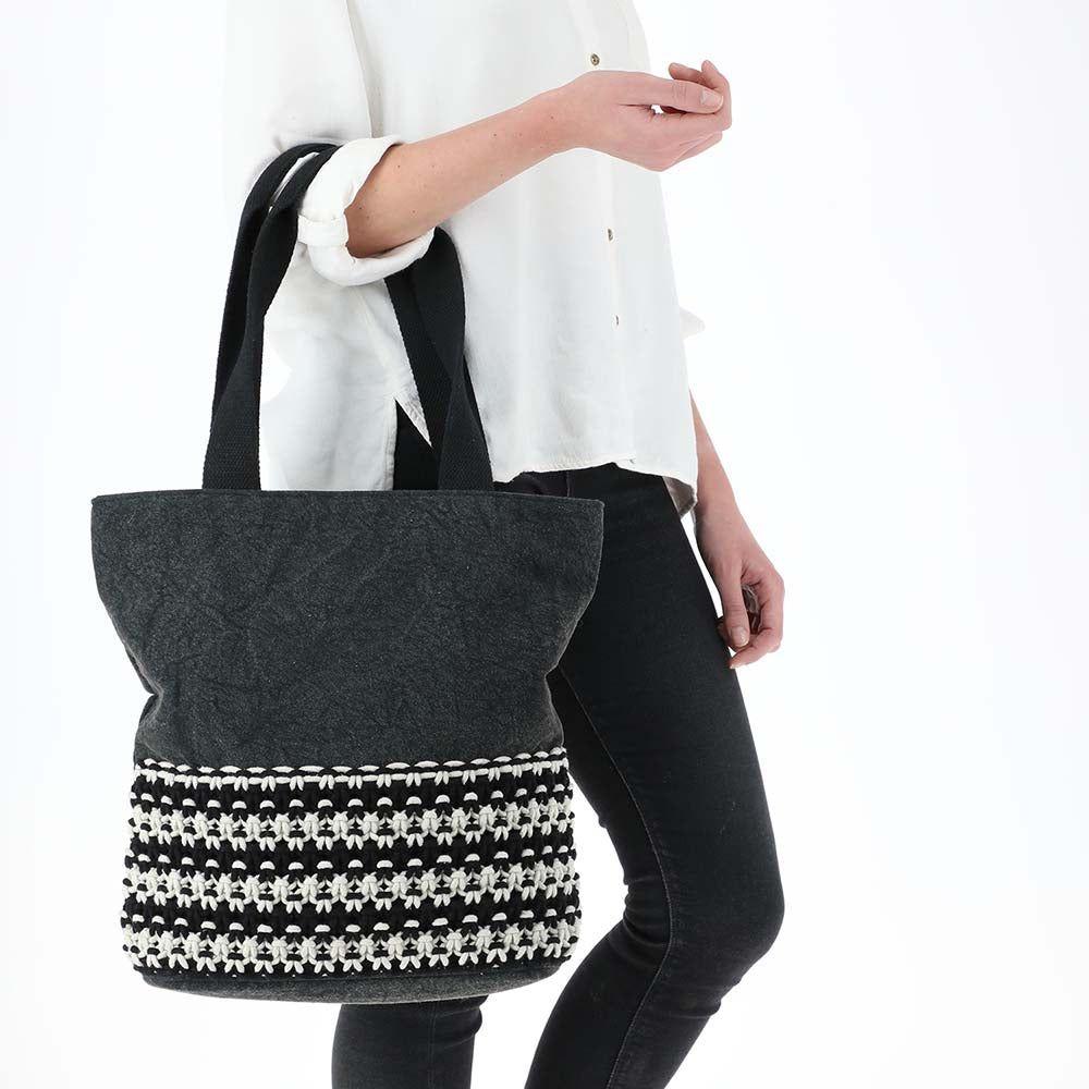 Cartera Hombro Etnic Negra Humana-0