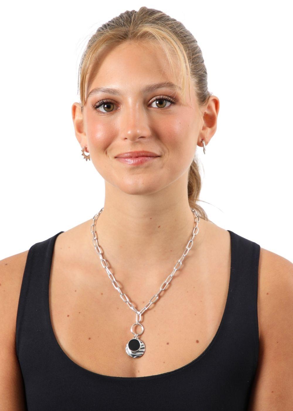 Collar Corto Sirus Plateado Humana-1