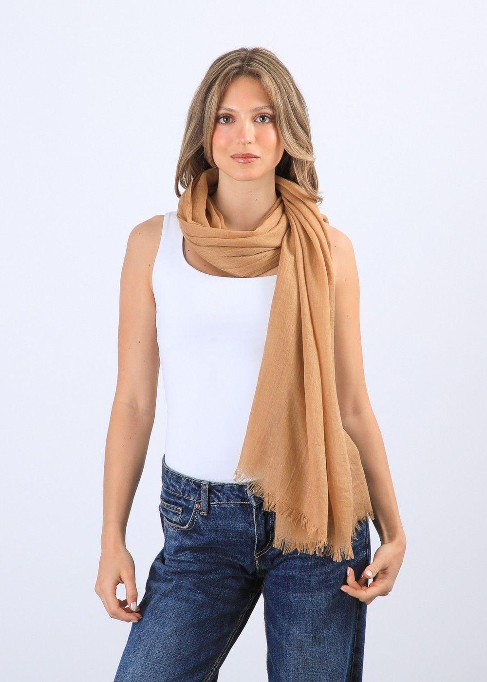 Pañuelo Liso Metz Beige I-D-1