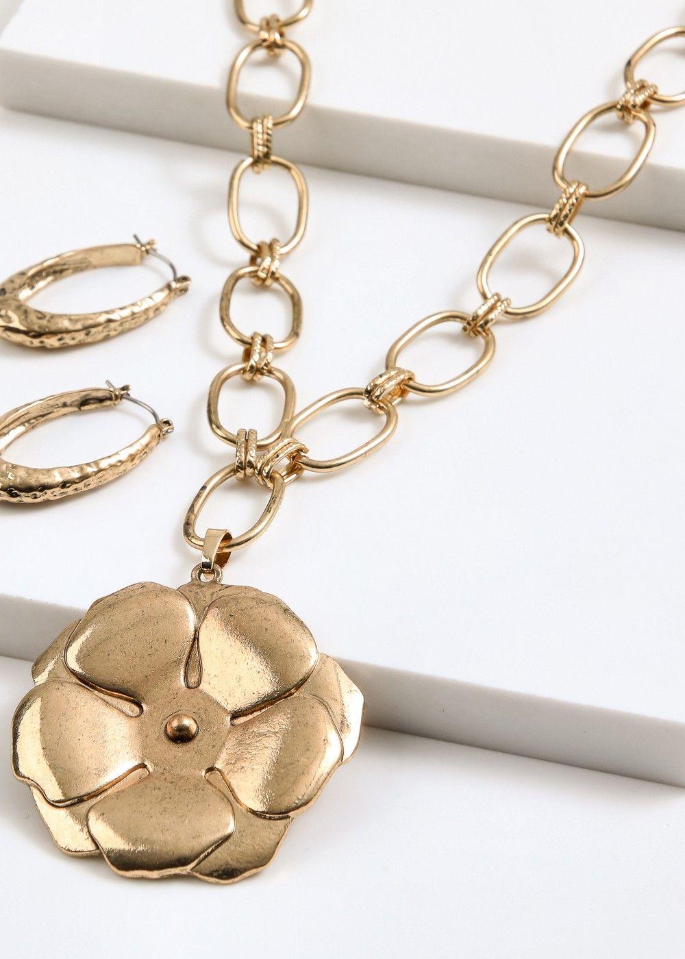 Set De Collar Flux Dorado Humana-0