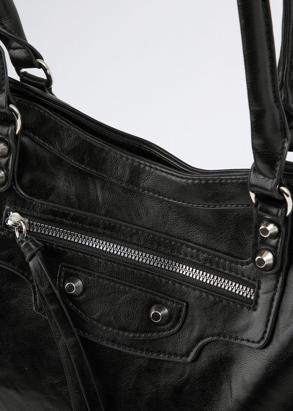 Cartera Tote Mia Black Humana-3