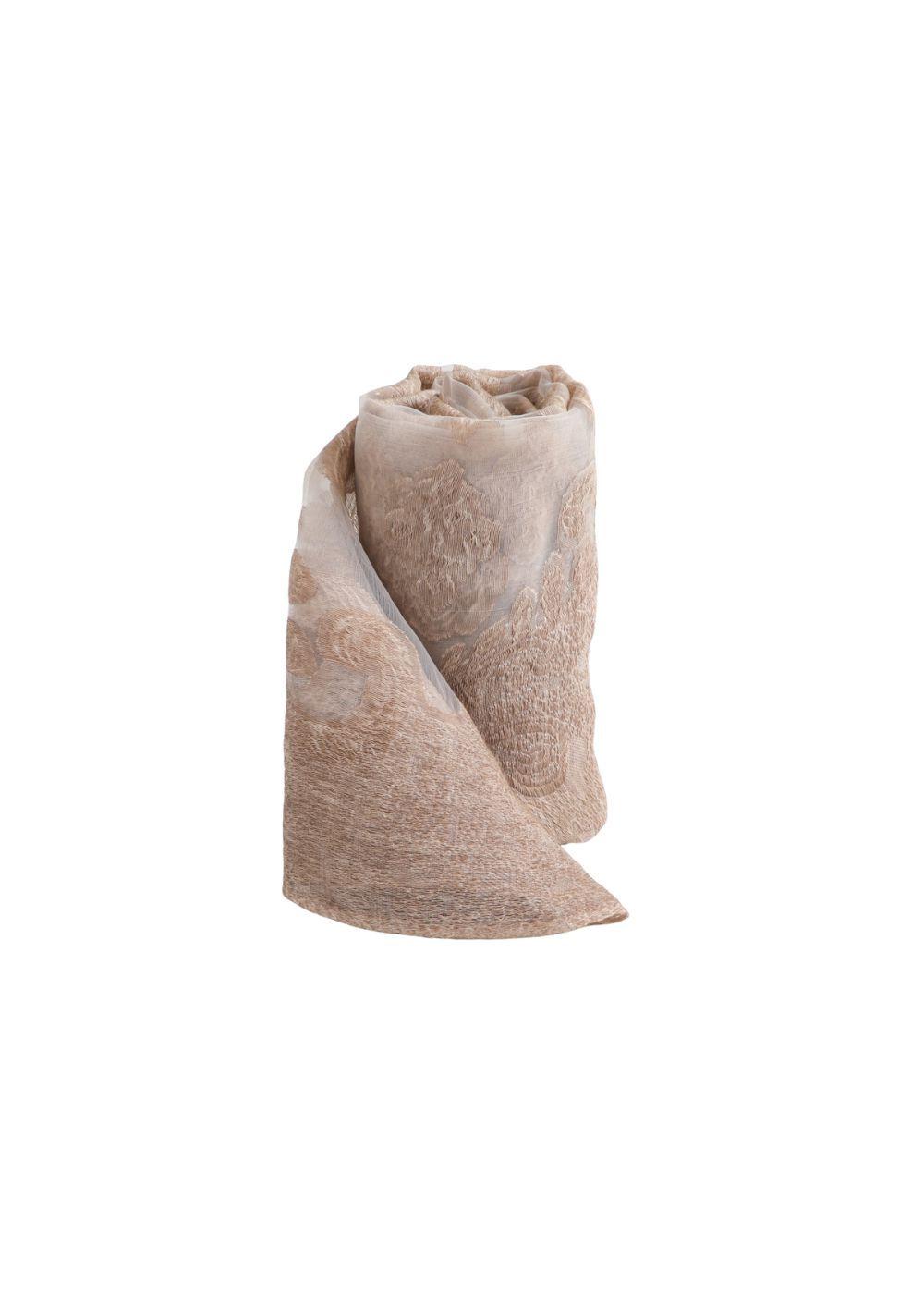 Pañuelo Beige Bordado Fiesta Humana-0