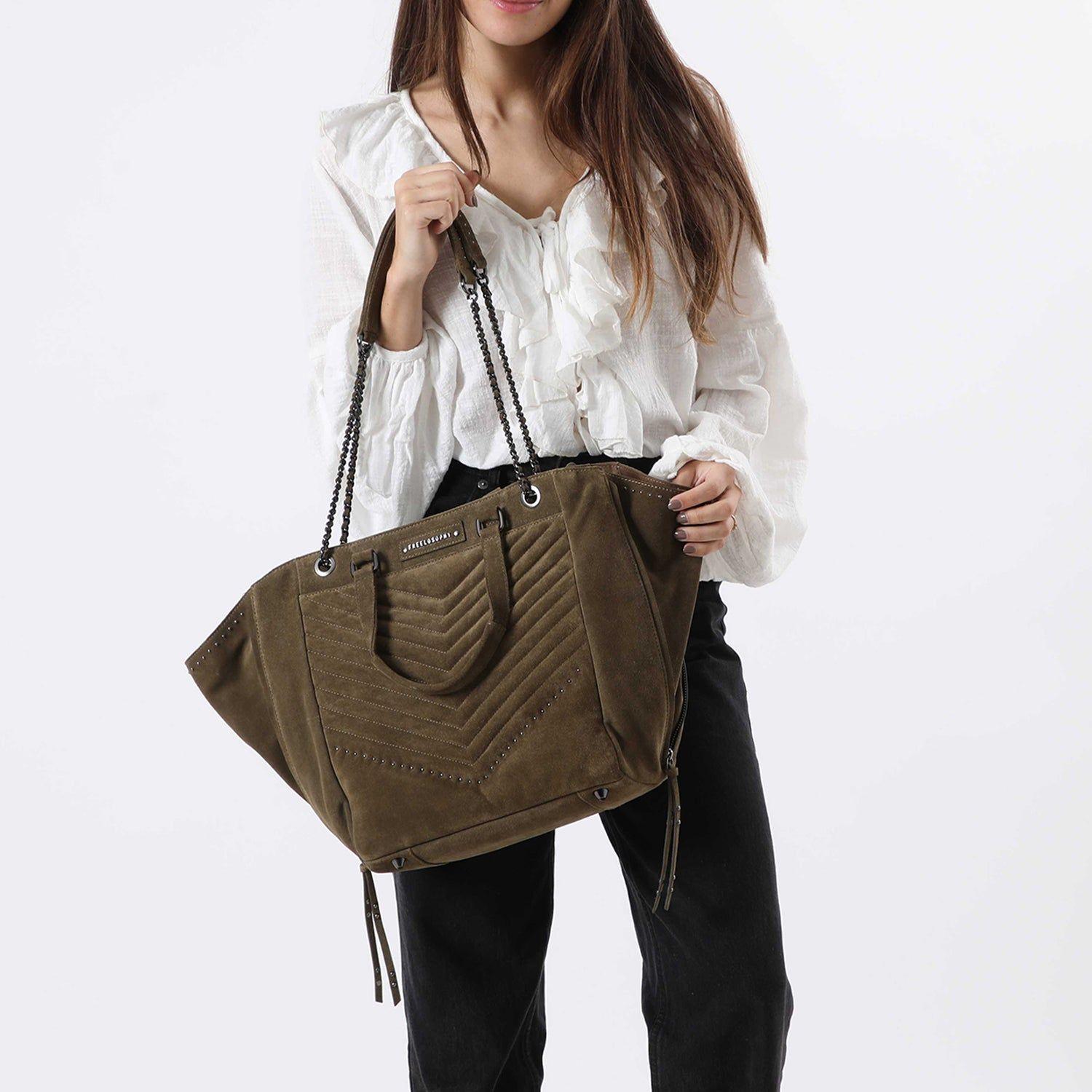 Cartera Cuero Hombro Praga Olive-6