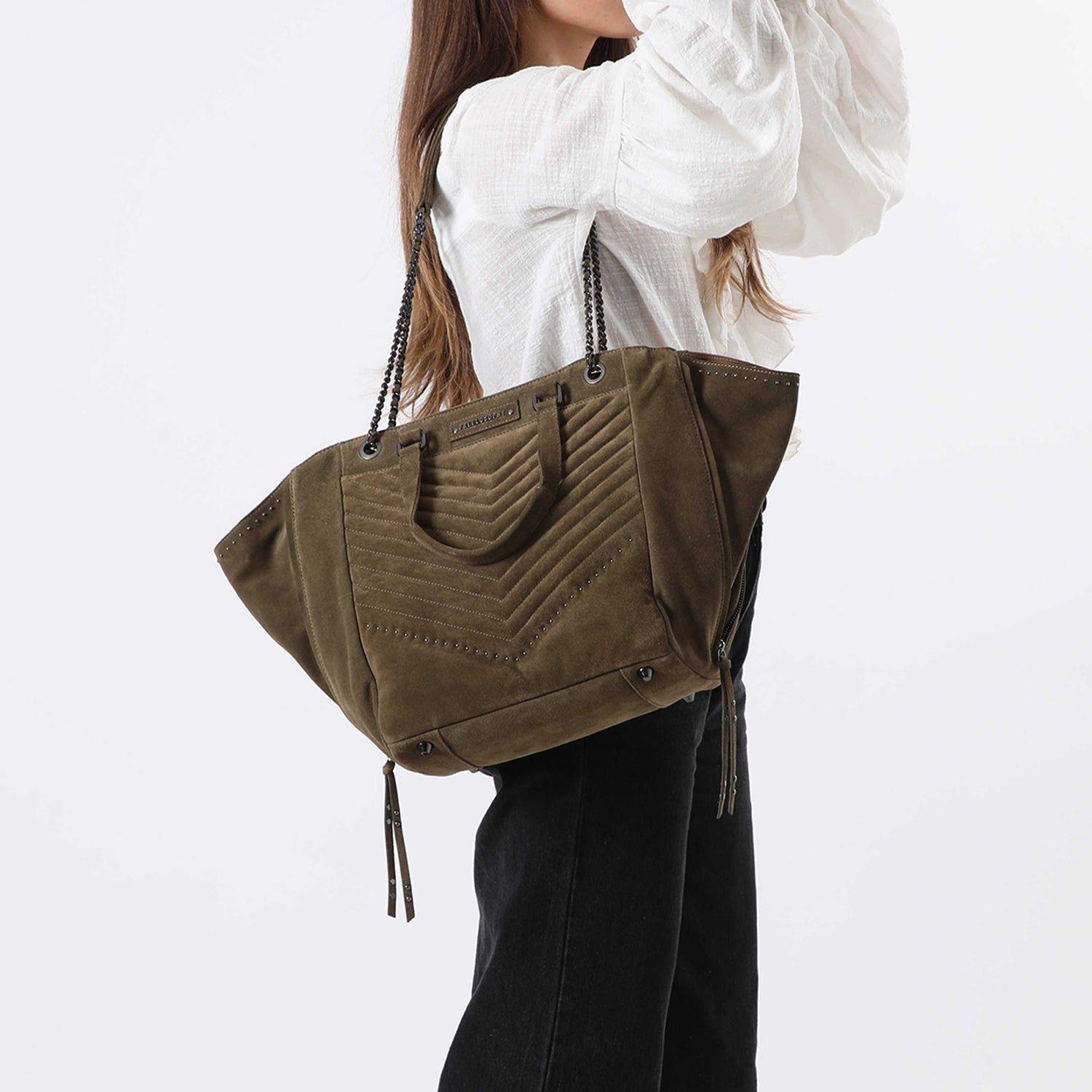 Cartera Cuero Hombro Praga Olive-7