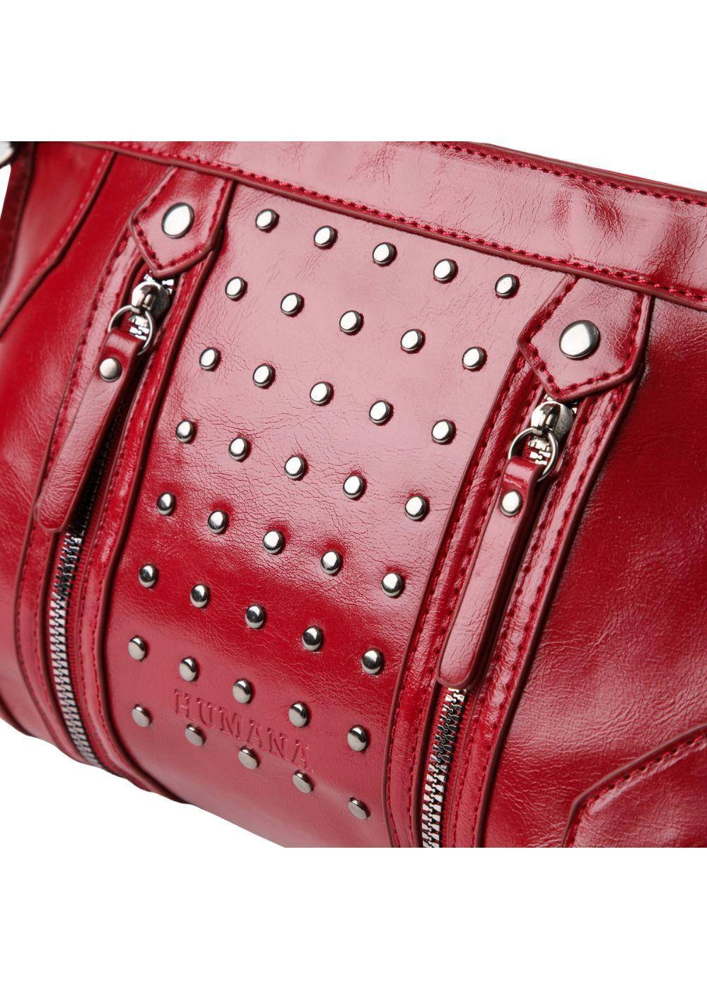 Cartera Bandolera Ecocuero Ceci Rojo Humana-2