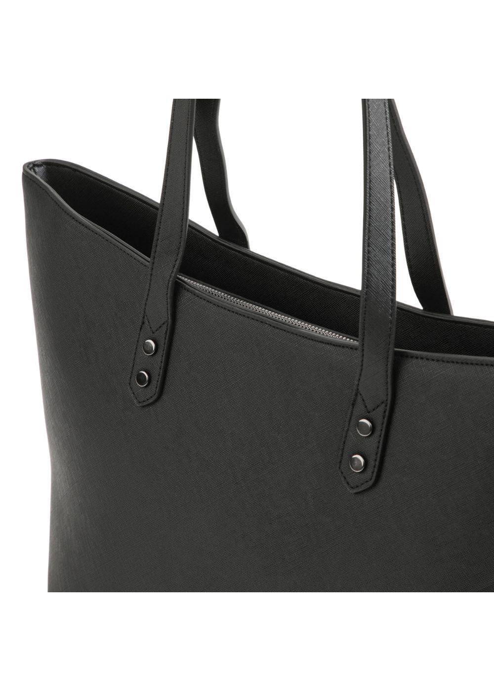 Cartera Tote Reims Ecocuero Negro ID-2