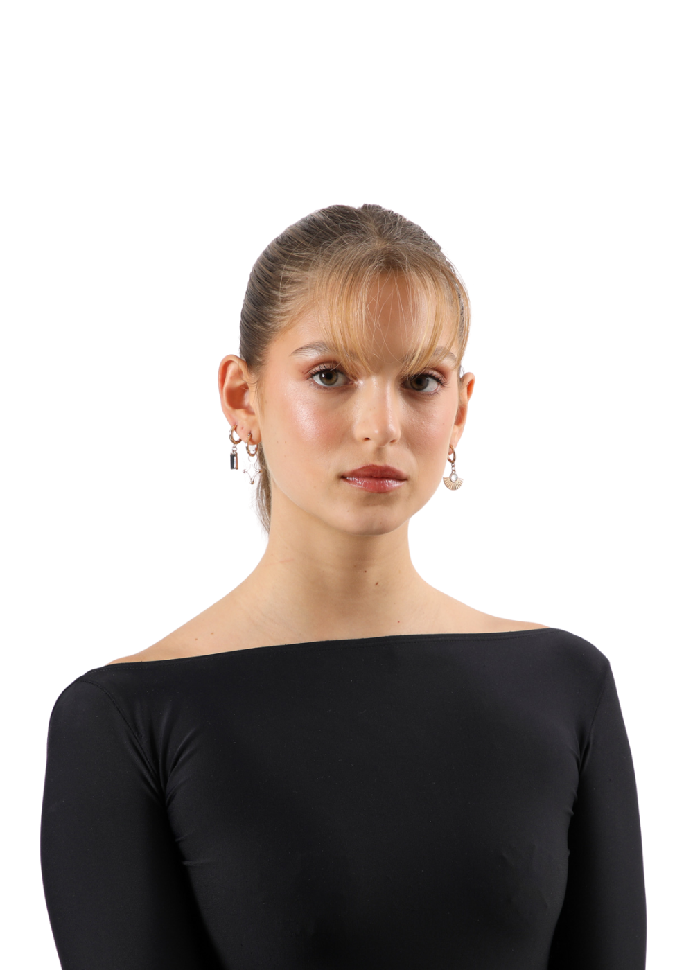 Aros Set Rosa Dorado Humana-1