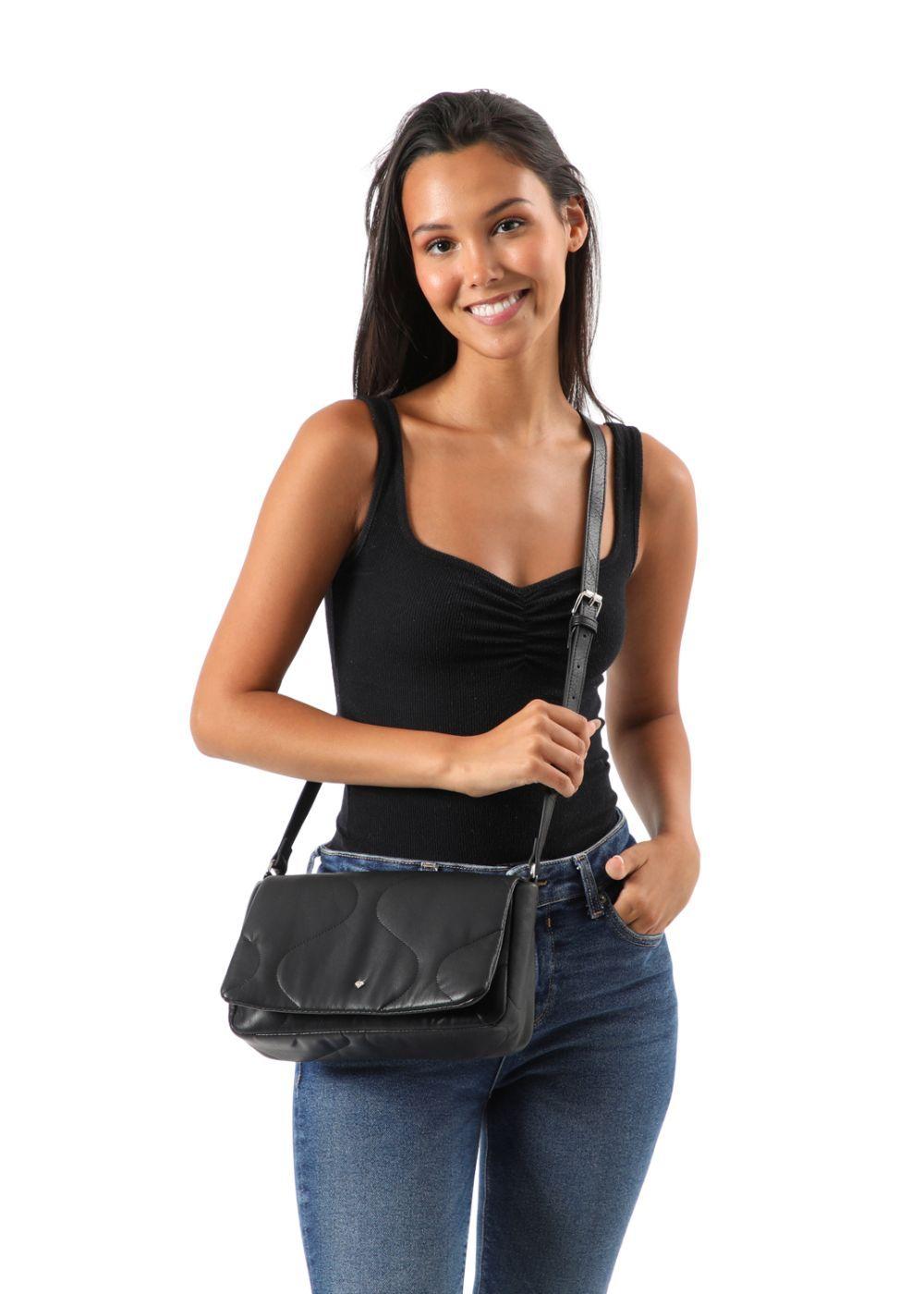 Cartera Cruzada Nazare Black Negra i-D-3
