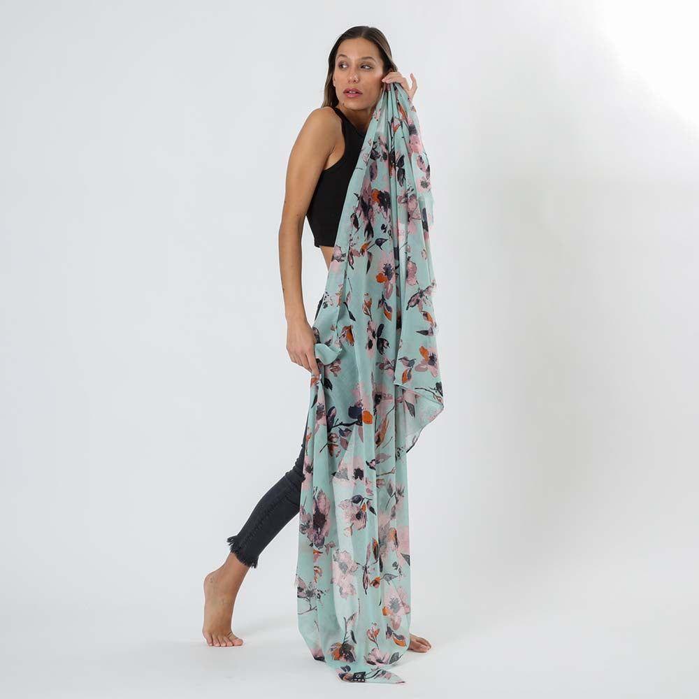 Pañuelo Estampado Ceci Verde Humana-1