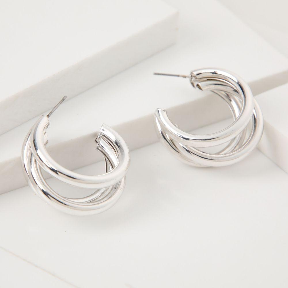 Aros Argolla Patricia Plateado Studio Humana-0