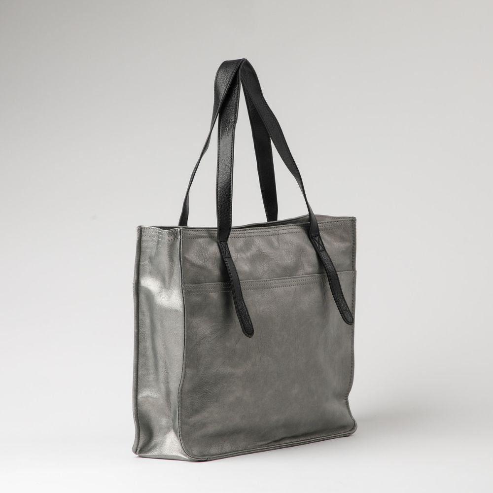 Cartera Hombro Gandía Plateada Humana-2