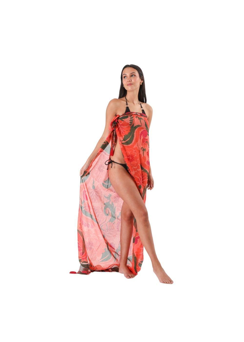 Pareo Estampado Mino Naranjo Humana-2