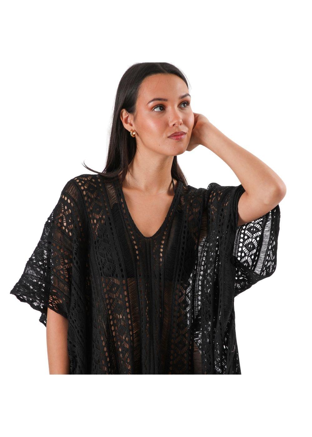 Kimono Tejido Nina Negro Humana-2