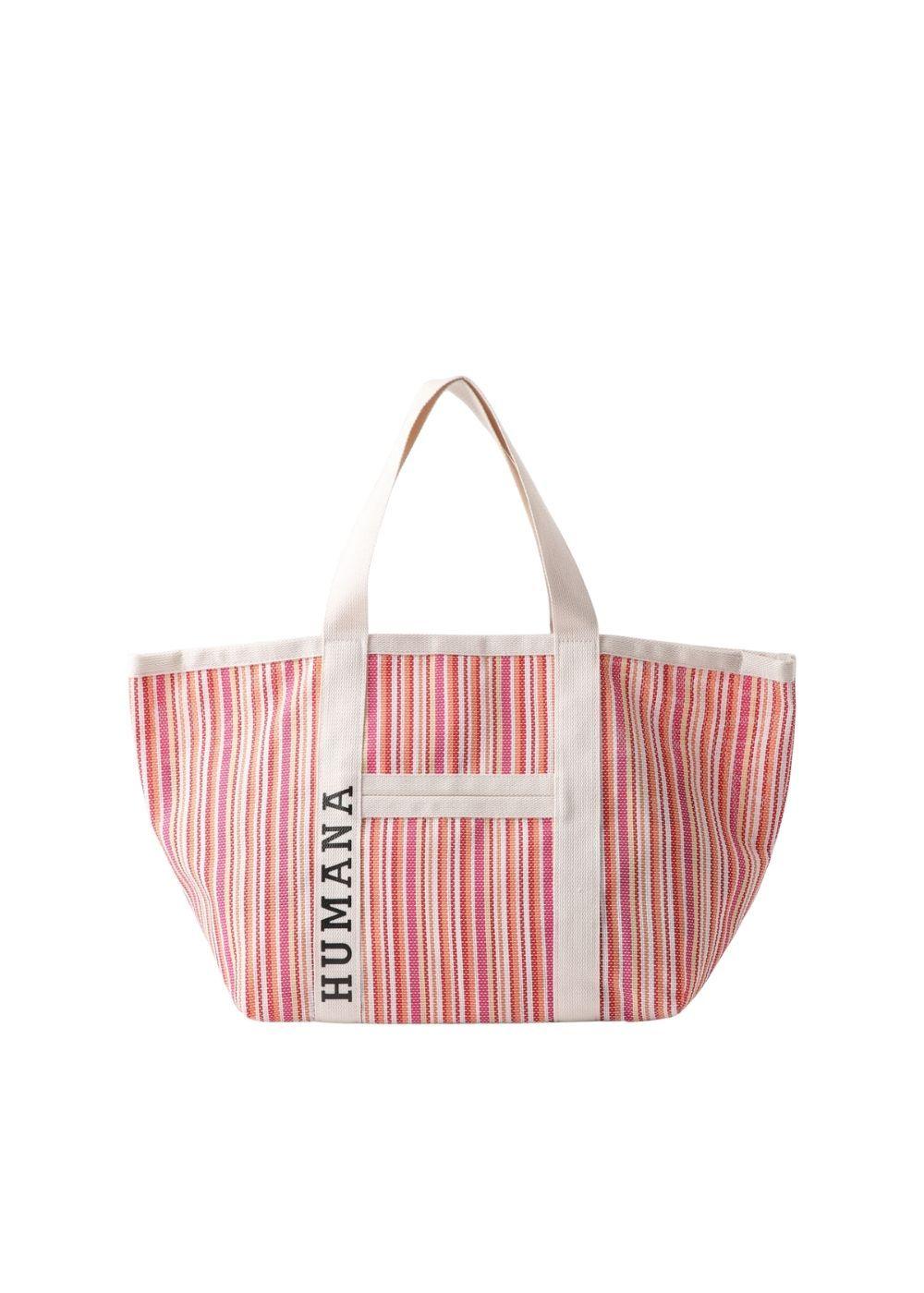 Cartera Tote Dena Tejido Horizontal Rosa Humana-0