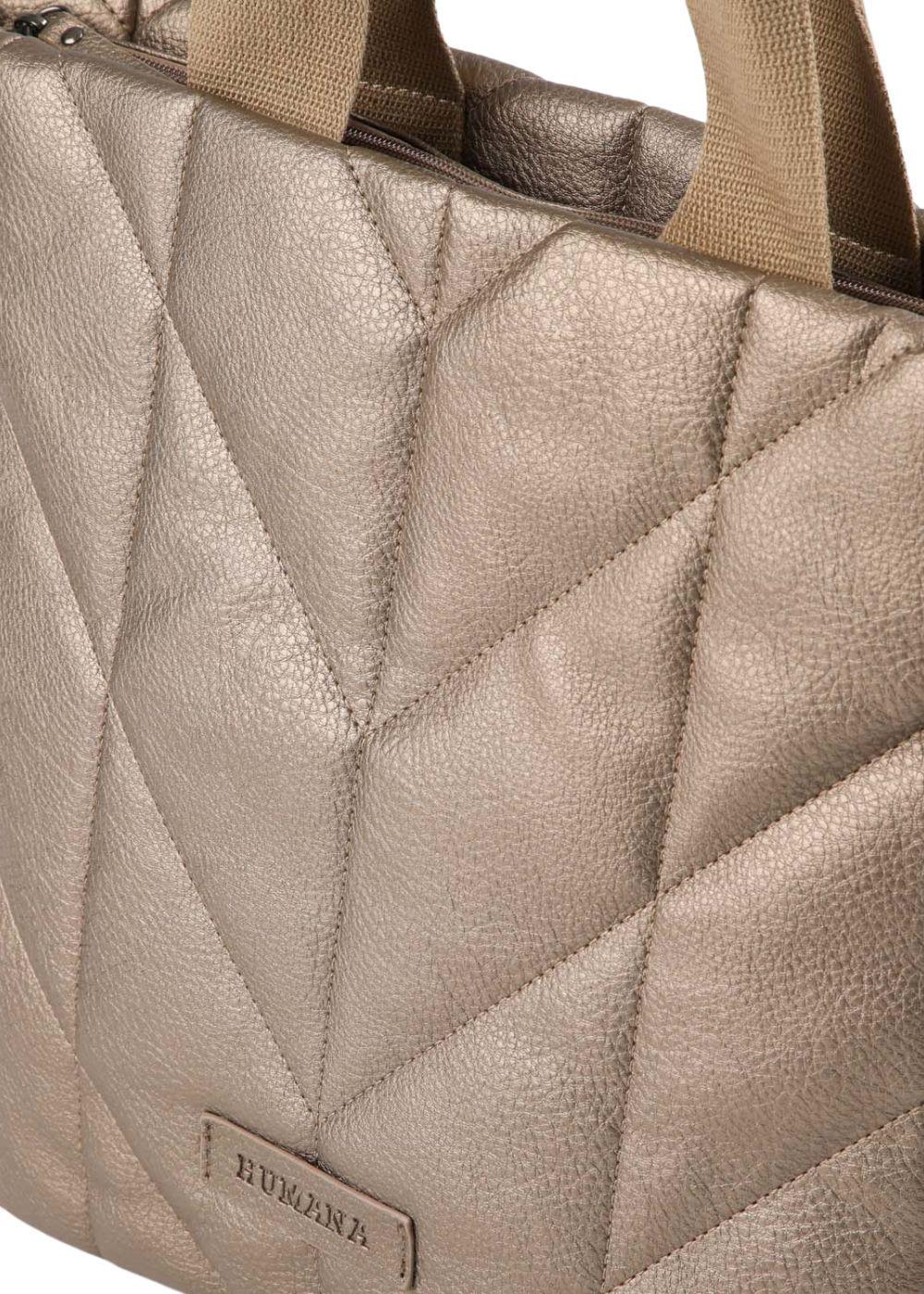 Cartera Tote Boni Ecocuero bronce Humana-2