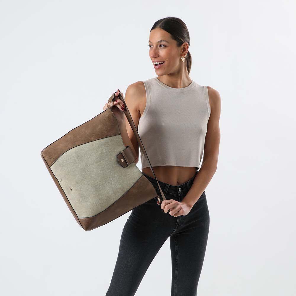 Cartera Hombro Emma Beige i-D-3
