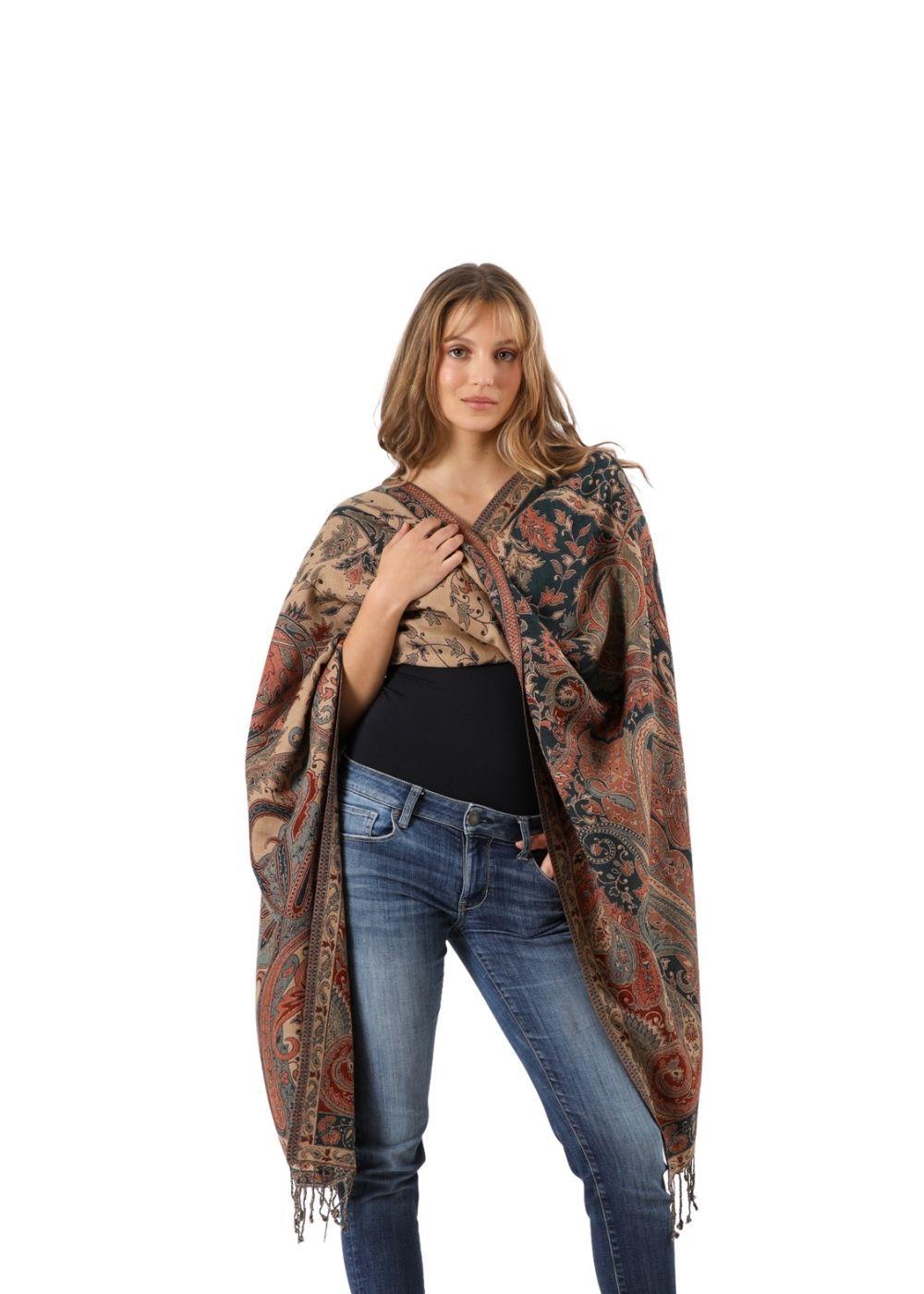 Pañuelo Jacquard Hayde Azul Humana-2