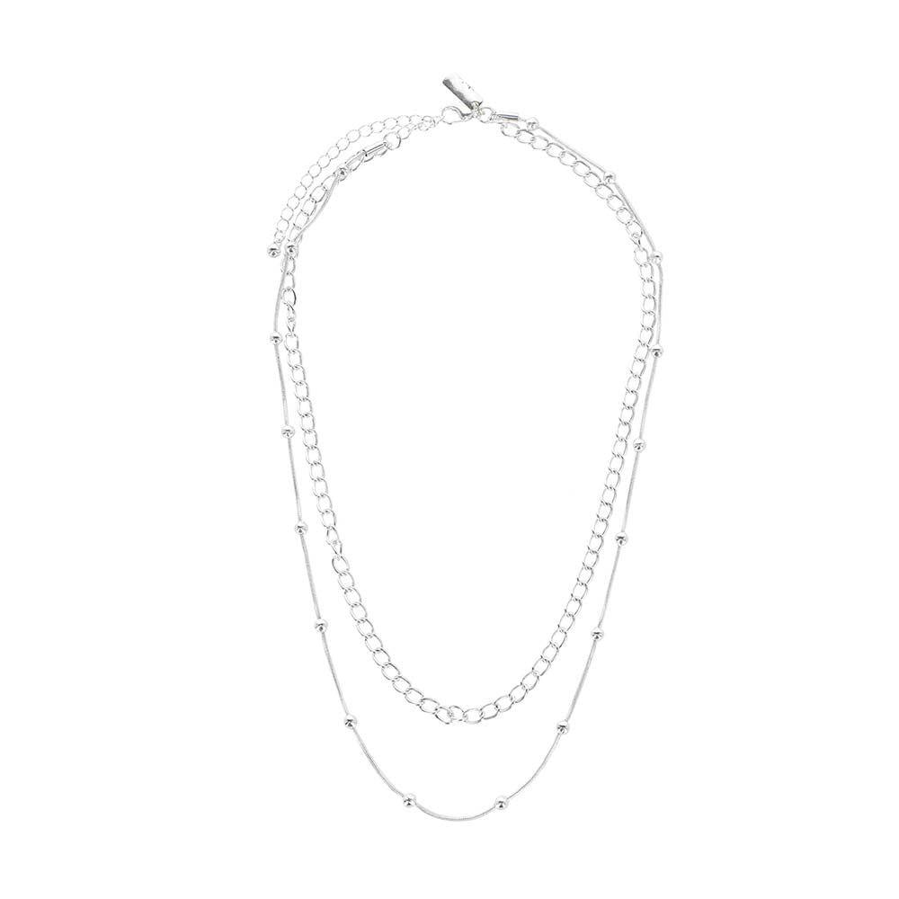 Collar Largo Germana Plateado Humana-0