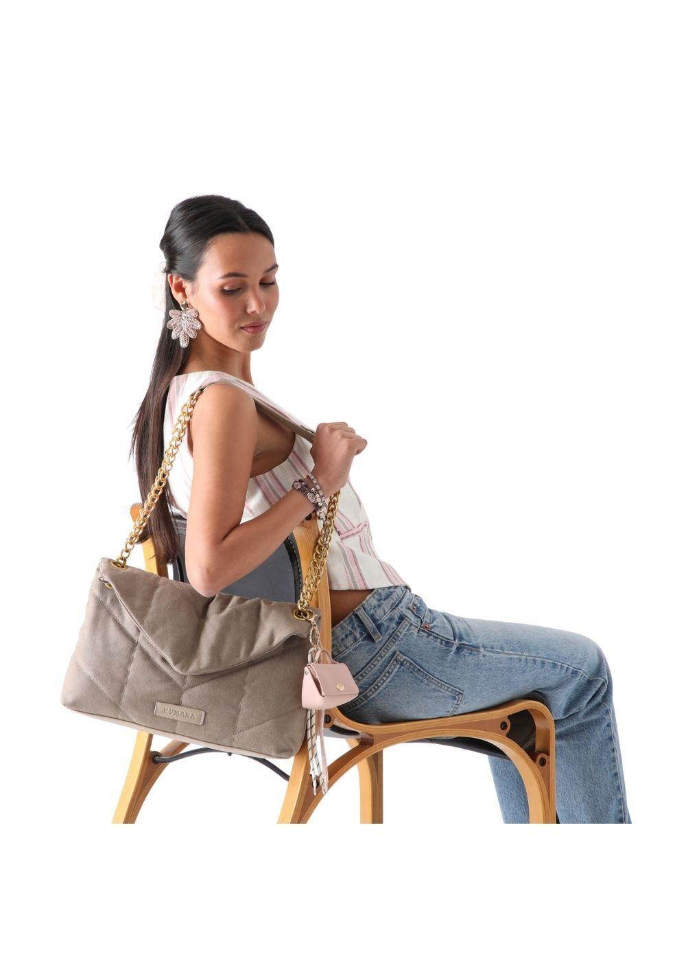 Cartera de Hombro Vitta Canva beige Humana-1