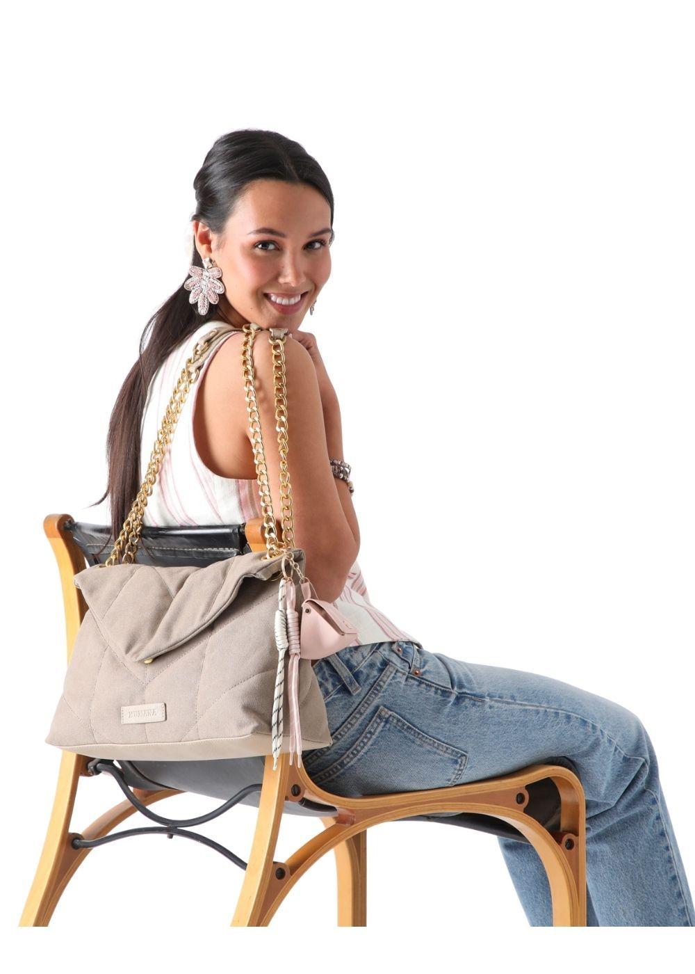 Cartera de Hombro Vitta Canva beige Humana-2