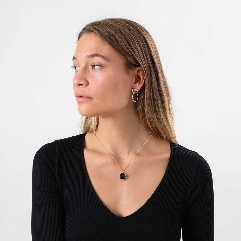 Collar Set Paulina Negro i-D-1