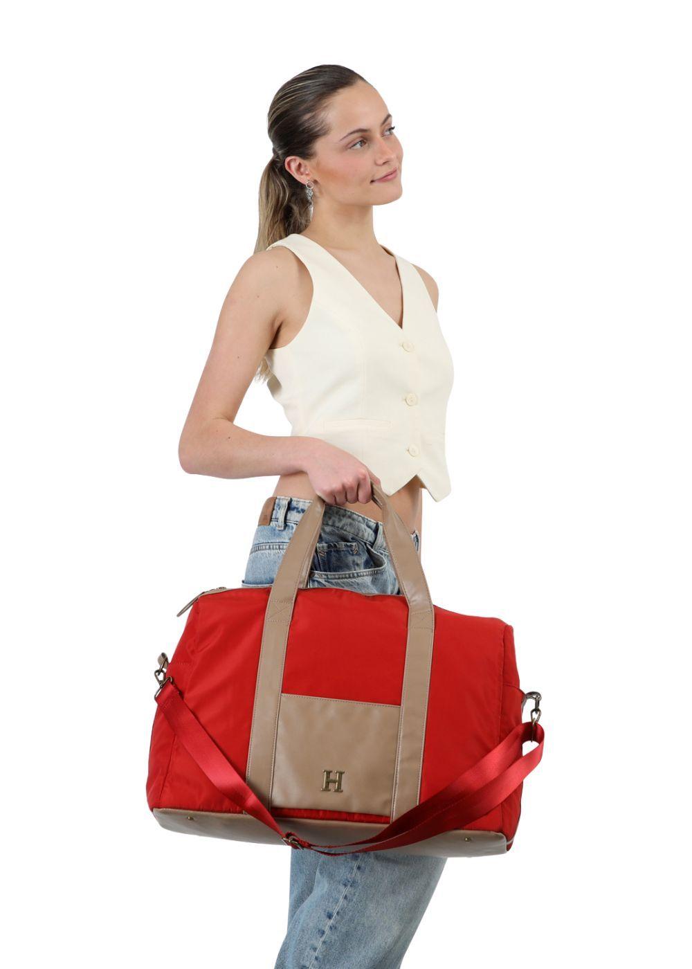 Bolso Otto Nylon Naranjo Viaje Humana-4