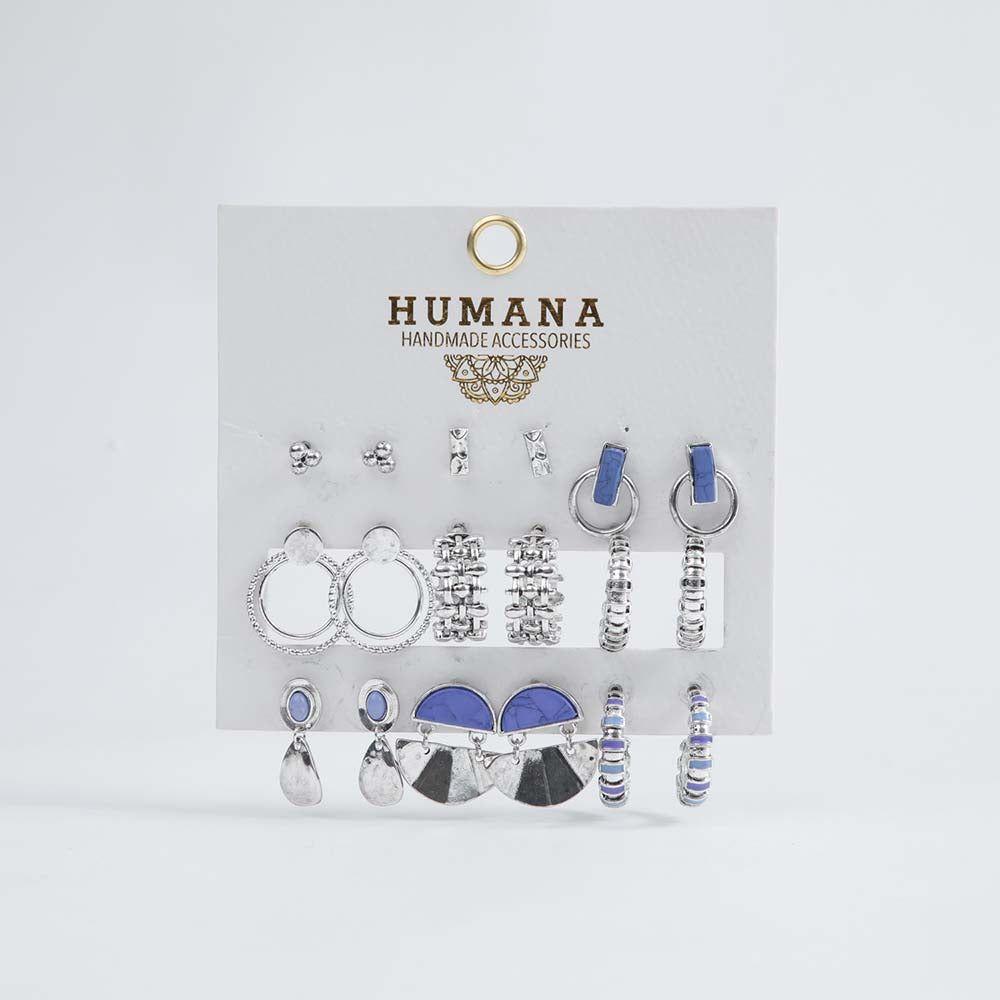 Set Aros Baniano Plateados Humana-1