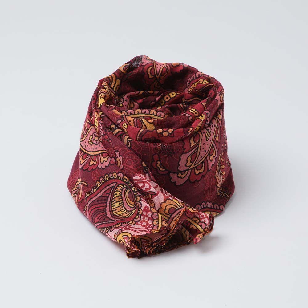 Pañuelo Estampado Pailsey Rojo i-D-0