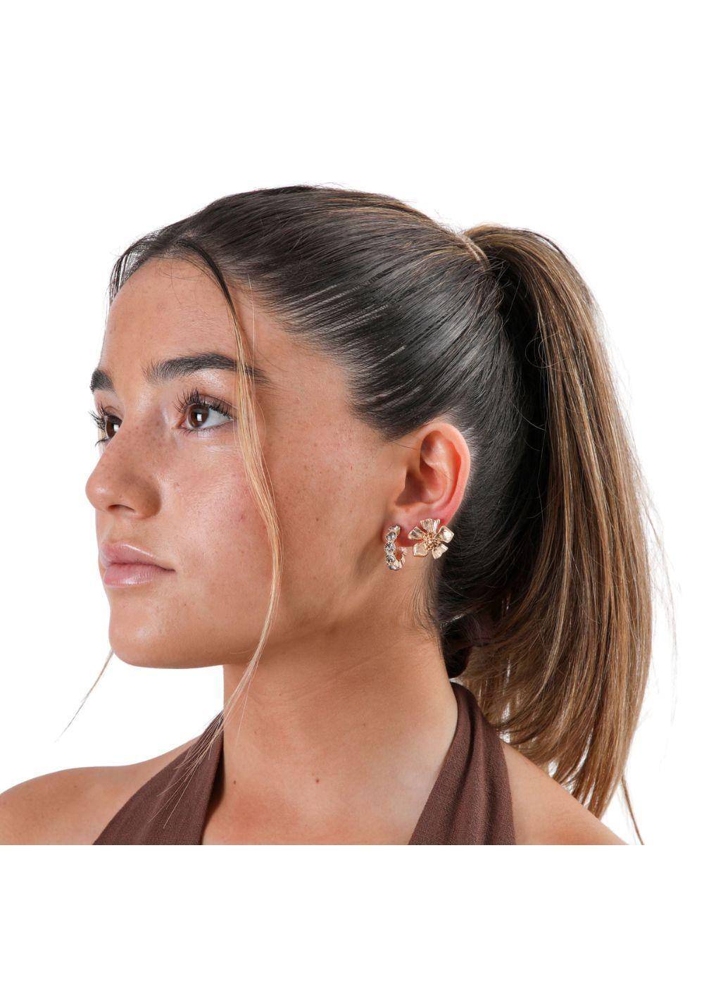 Set de Aros Doble Petunia Dorado Humana-1