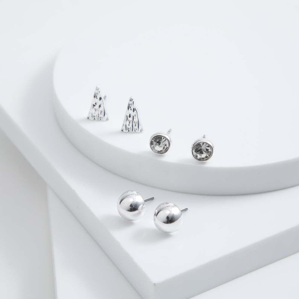 Set Aros Satrr Plateados i-D-0