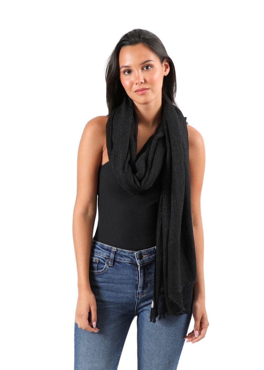 Pañuelo Estampado Elyana Negro Humana-2