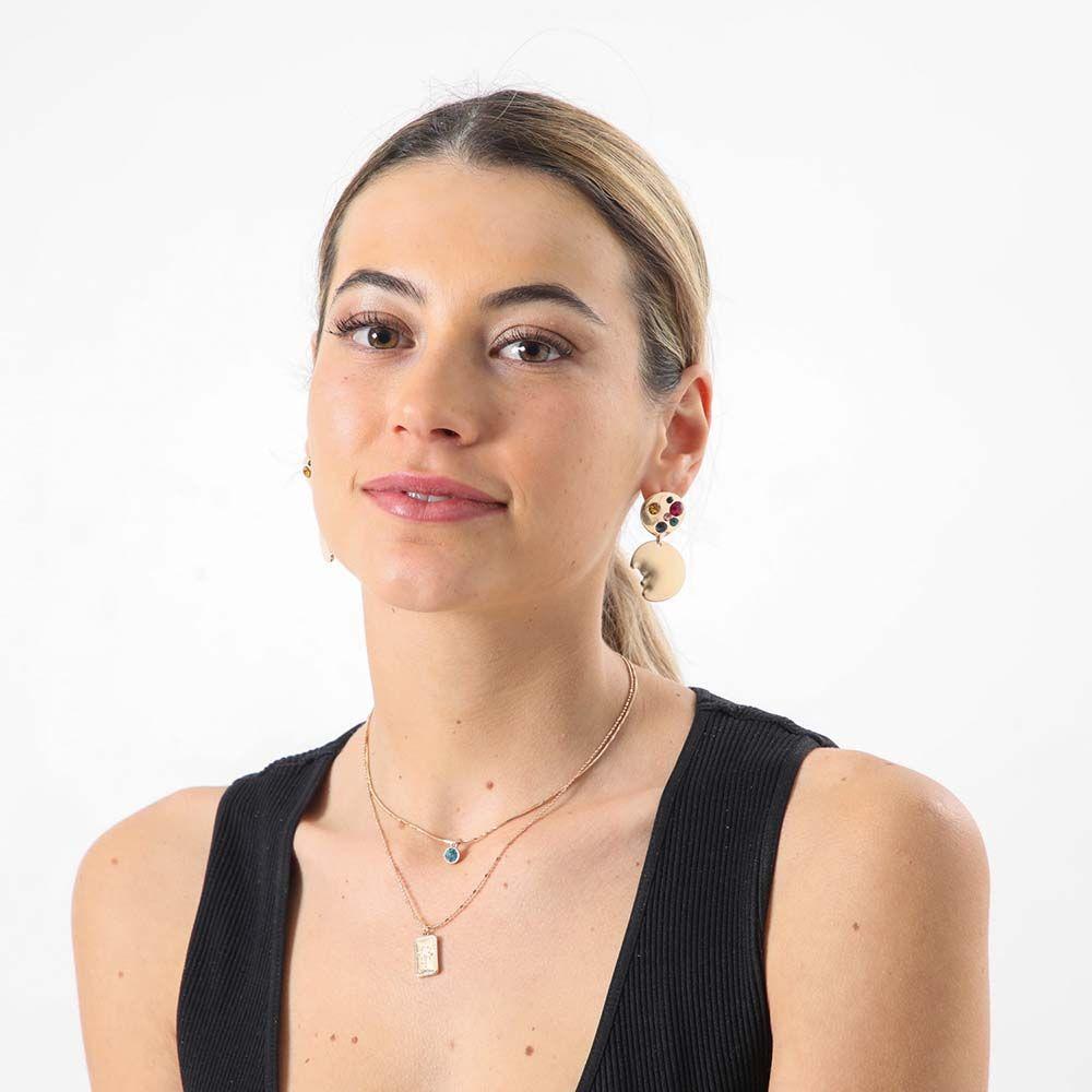 Aros Medianjos Mondrian Dorados i-D-1