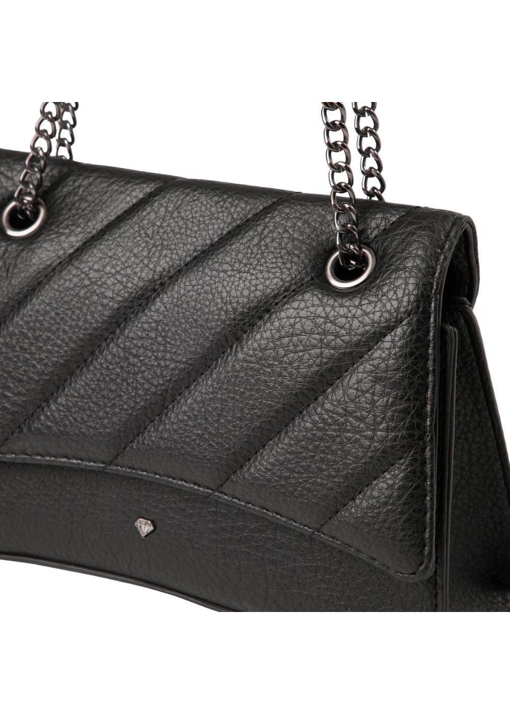 Cartera Bandolera Ecocuero Bourges Negro  i-D-2