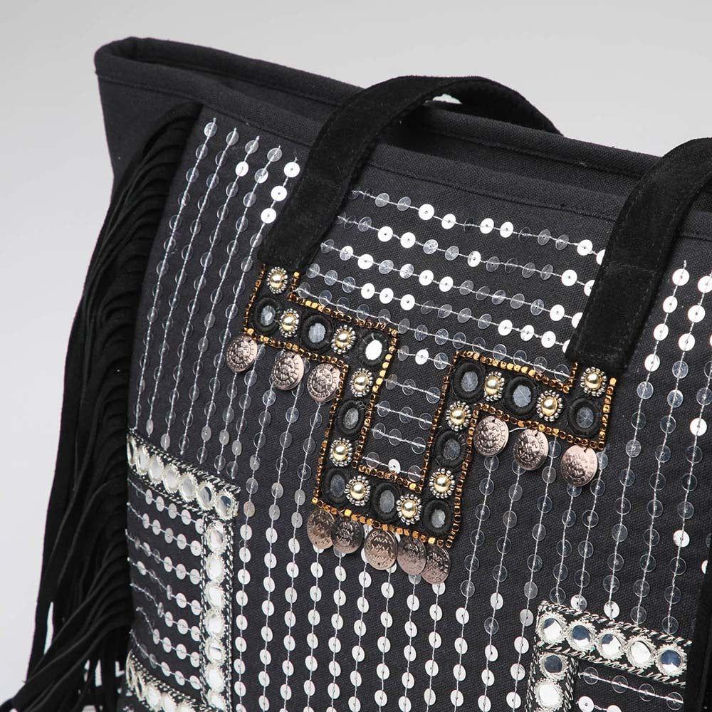 Cartera Hombro Coins Negra Humana-3