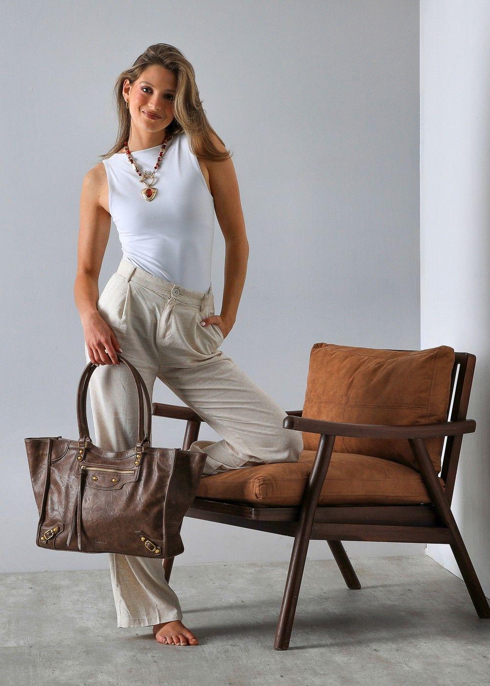 Cartera Tote Mia Brown Humana-3