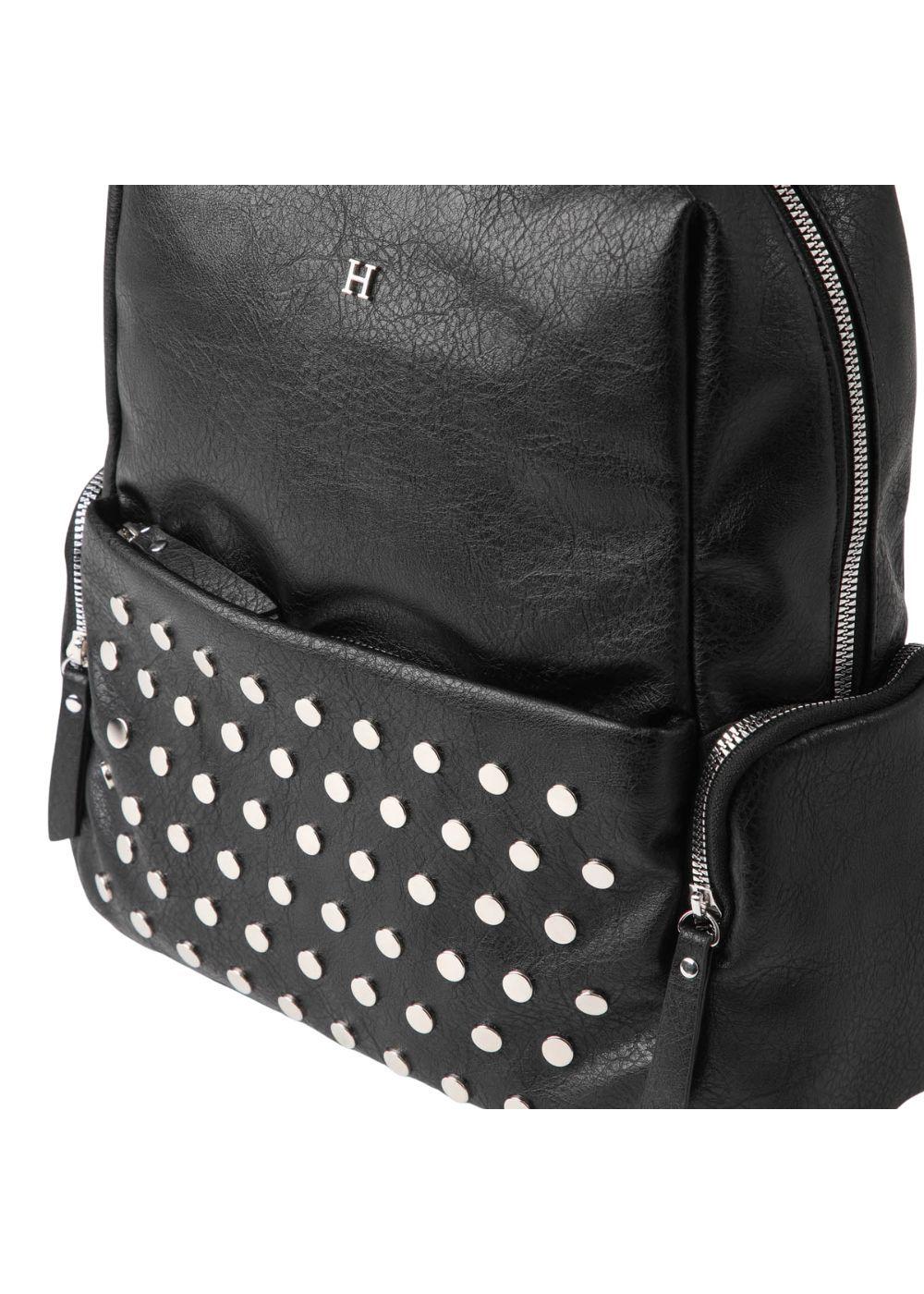 Mochila Arya Ecocuero Negra Humana-2