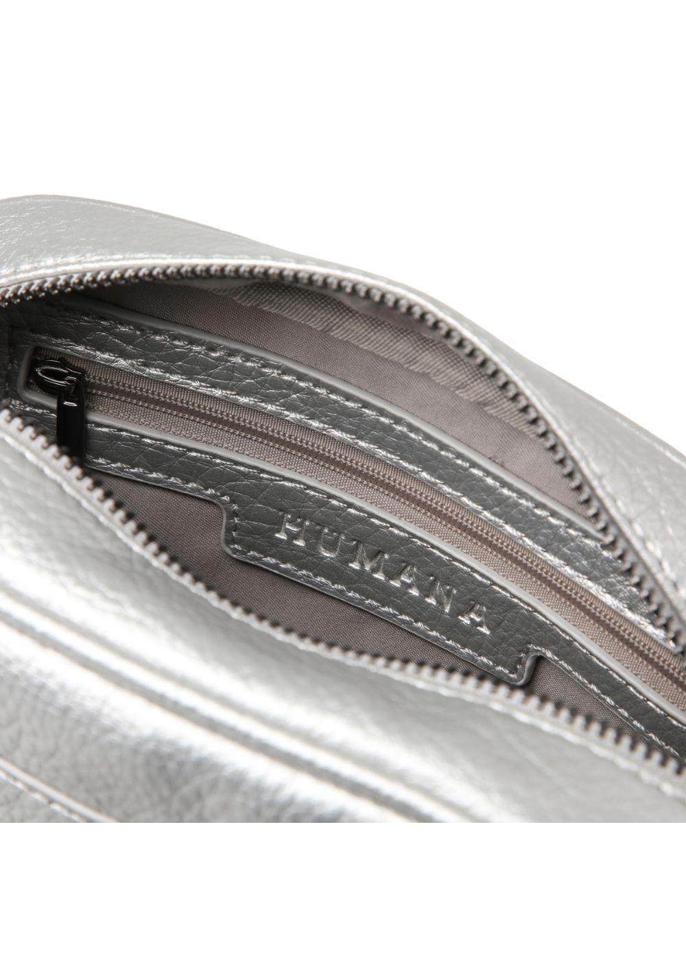 Cartera Cruzada Federica Plateada Humana-3