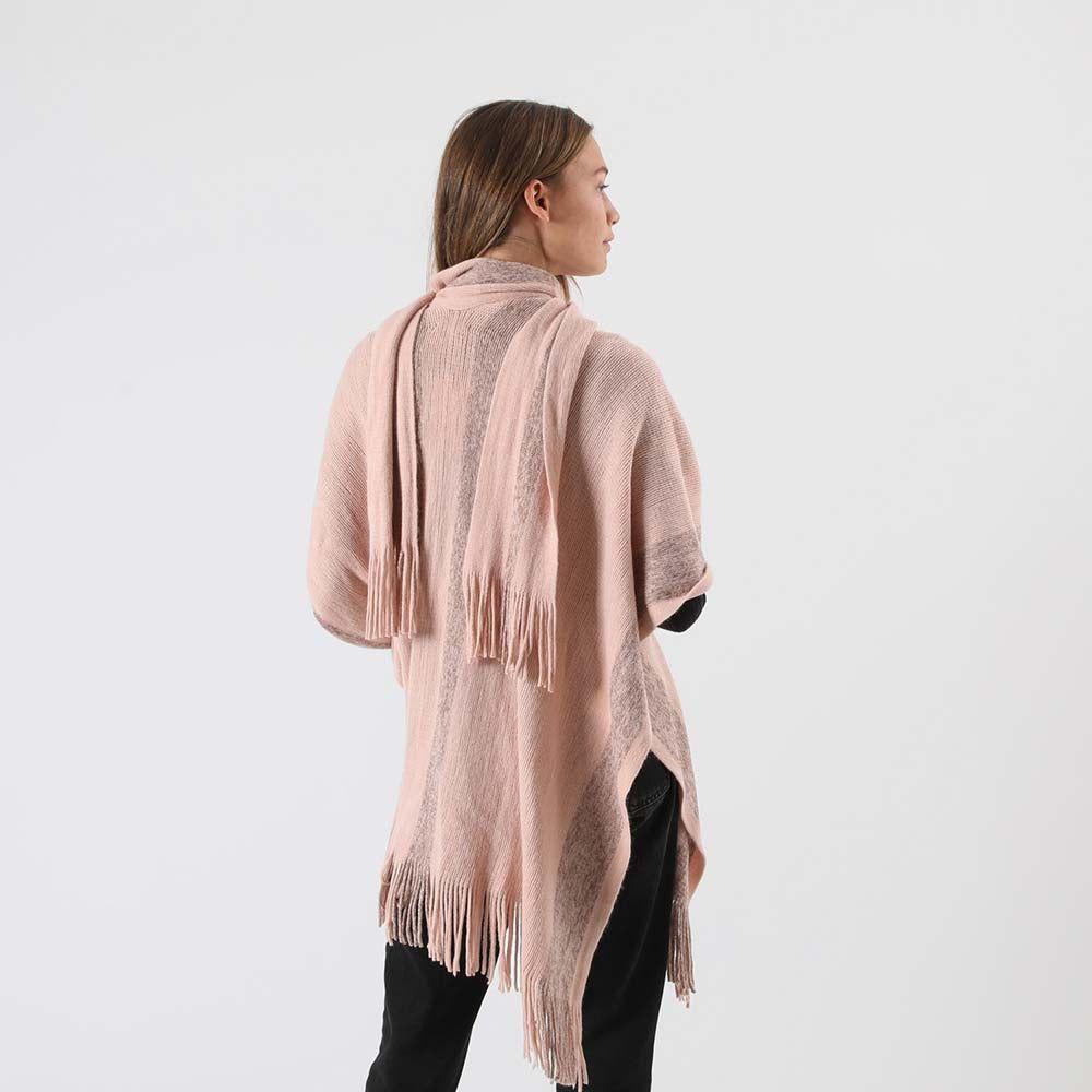 Poncho Tejido Cuello Café Humana-1