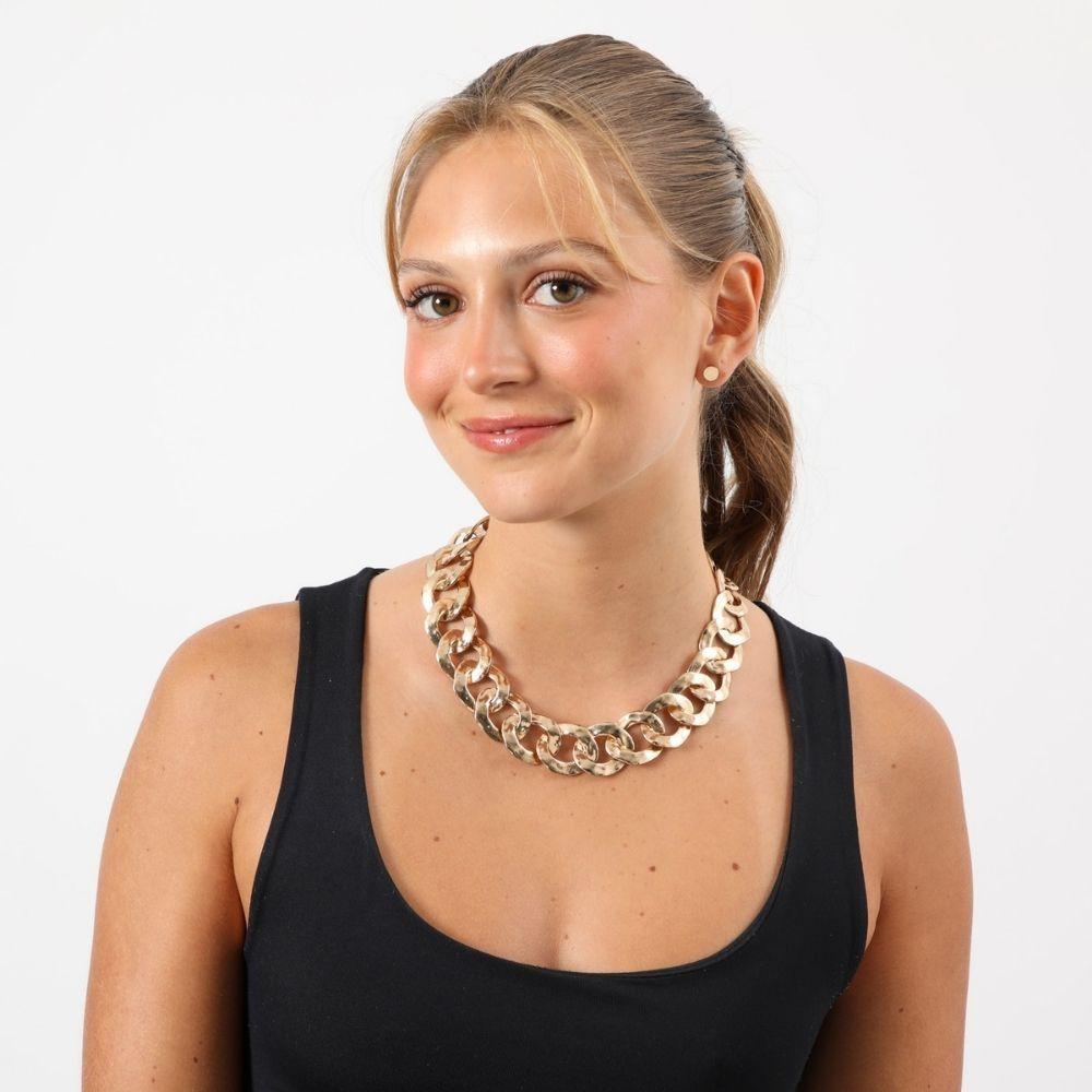 Collar Corto Dorado Boho Humana-1